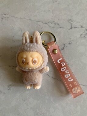 Labubu Plush Bunny Keychain - Pink Tag
